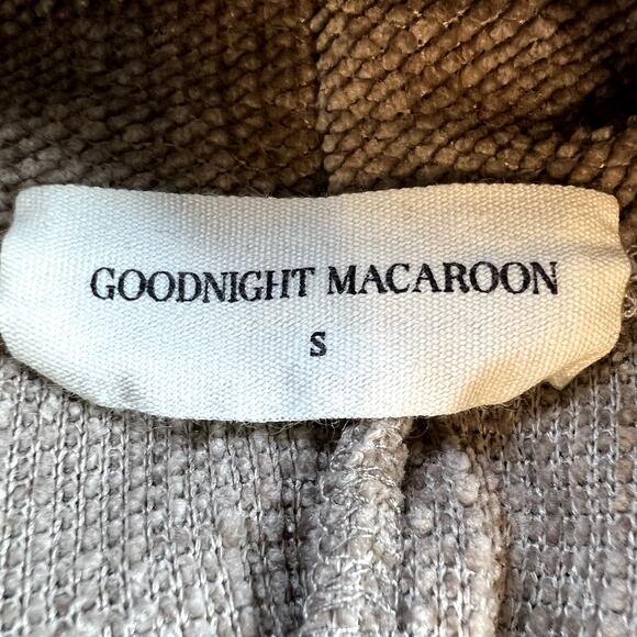 Goodnight Macaroon Cowl Neck Pullover Poncho Brown Womens Small - Picture 8 of 8